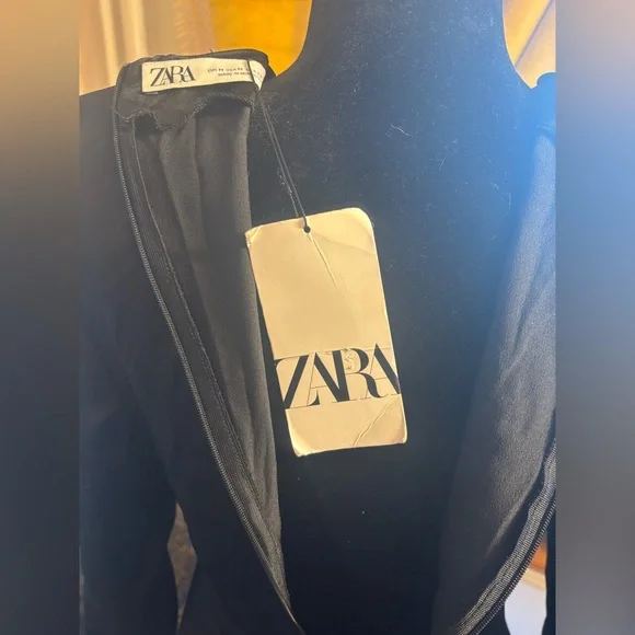 ZARA NEW LEAF SATIN EFFECT DRESS CUT OUT LONG MAXI FITTED SIZE M - Picture 11 of 12